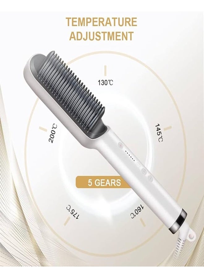 LOISTE Electric Hair Straightening Comb – Heated Styling Brush for Women & Men, Smooths Frizz & Straightens Hair - Image 1